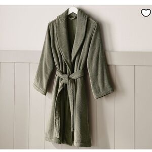 Pottery Barn Dream Robe - Luxurious Monogrammed Grey Turkish Bathrobe